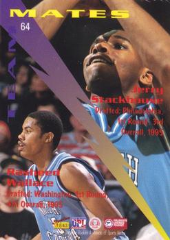 1996 Signature Rookies Premier #64 Rasheed Wallace / Jerry Stackhouse Back