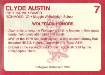 1989 Collegiate Collection North Carolina State's Finest #7 Clyde Austin Back