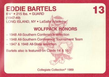 1989 Collegiate Collection North Carolina State's Finest #13 Eddie Bartels Back