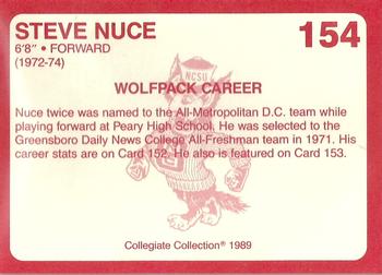 1989 Collegiate Collection North Carolina State's Finest #154 Steve Nuce Back