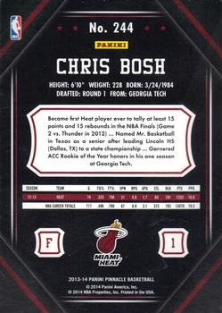2013-14 Pinnacle - Artist Proof #244 Chris Bosh Back