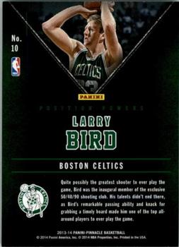 2013-14 Pinnacle - Position Powers #10 Larry Bird Back