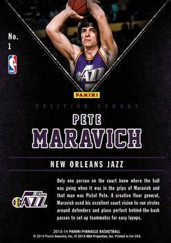 2013-14 Pinnacle - Position Powers Artist's Proofs #1 Pete Maravich Back