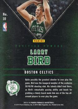 2013-14 Pinnacle - Position Powers Artist's Proofs #10 Larry Bird Back
