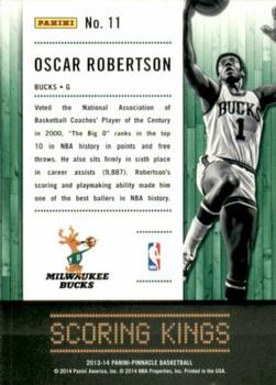 2013-14 Pinnacle - Scoring Kings Artist's Proofs Blue #11 Oscar Robertson Back