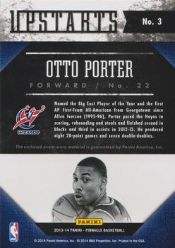 2013-14 Pinnacle - Upstarts Jerseys #3 Otto Porter Back