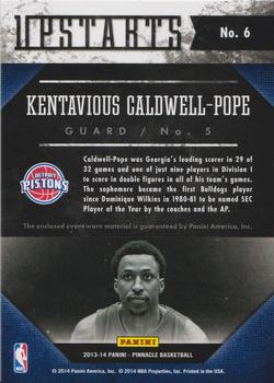 2013-14 Pinnacle - Upstarts Jerseys #6 Kentavious Caldwell-Pope Back