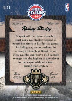2013-14 Panini Court Kings #11 Rodney Stuckey Back