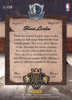 2013-14 Panini Court Kings #116 Shane Larkin Back