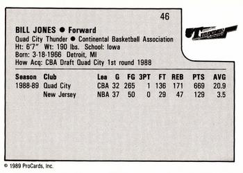 1989-90 ProCards CBA #46 Bill Jones Back