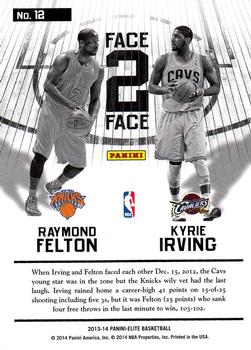 2013-14 Panini Elite - Face 2 Face #12 Raymond Felton / Kyrie Irving Back