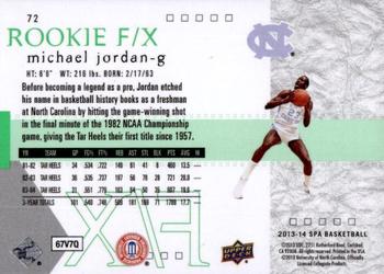 2013-14 SP Authentic #72 Michael Jordan Back