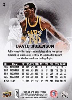2013-14 SP Authentic #8 David Robinson Back