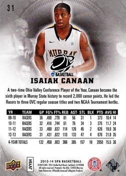2013-14 SP Authentic #31 Isaiah Canaan Back