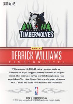 2012-13 Panini Select - Hot Rookies #42 Derrick Williams Back