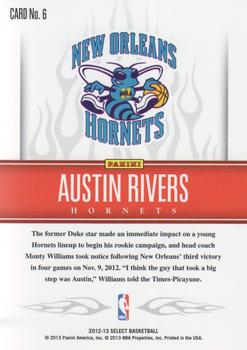 2012-13 Panini Select - White Hot Rookies #6 Austin Rivers Back