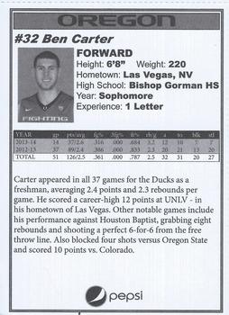2013-14 Oregon Ducks #NNO Ben Carter Back