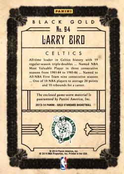 2013-14 Panini Gold Standard - Black Gold Threads #94 Larry Bird Back