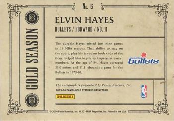 2013-14 Panini Gold Standard - Gold Season Autographs #6 Elvin Hayes Back