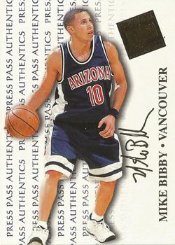 1998 Press Pass Authentics #1 Mike Bibby Front