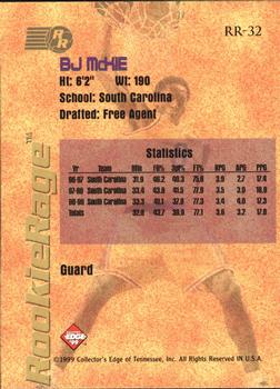 1999 Collector's Edge Rookie Rage #RR-32 B.J. McKie Back