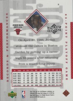 1999 Upper Deck Michael Jordan Athlete of the Century #2 Michael Jordan Back
