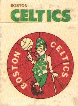 1974 Fleer Cloth Patch Team Stickers #NNO Boston Celtics Front