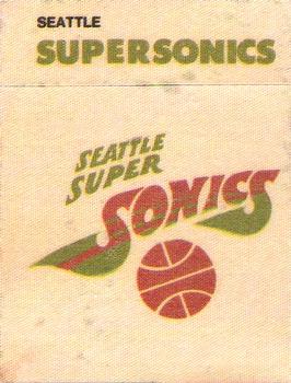 1974 Fleer Cloth Patch Team Stickers #NNO Seattle Supersonics Front