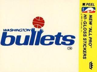1977-78 Fleer NBA Team Stickers #NNO Washington Bullets Logo Front