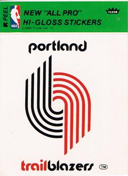 1978-79 Fleer NBA Team Stickers #NNO Portland Trail Blazers Logo Front