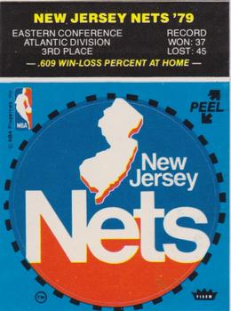 1979-80 Fleer NBA Team Stickers #NNO New Jersey Nets Logo (Blue) Front