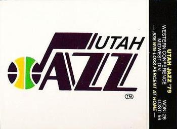 1979-80 Fleer NBA Team Stickers #NNO Utah Jazz Logo Front