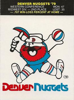 1979-80 Fleer NBA Team Stickers #NNO Denver Nuggets Logo Front