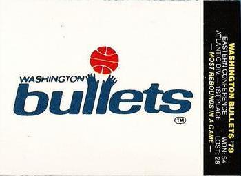 1979-80 Fleer NBA Team Stickers #NNO Washington Bullets Logo Front