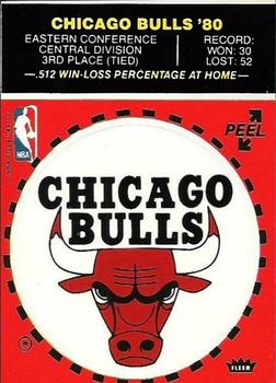 1980-81 Fleer NBA Team Stickers #NNO Chicago Bulls Logo (Red) Front