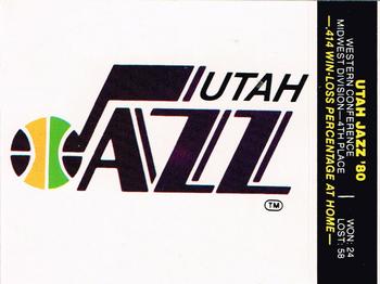 1980-81 Fleer NBA Team Stickers #NNO Utah Jazz Logo Front