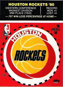1980-81 Fleer NBA Team Stickers #NNO Houston Rockets Logo (Red) Front