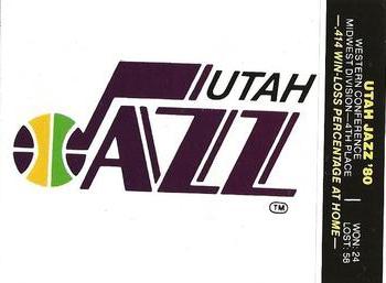 1980-81 Fleer NBA Team Stickers #NNO Utah Jazz Logo Front