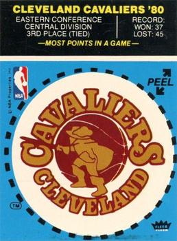 1980-81 Fleer NBA Team Stickers #NNO Cleveland Cavaliers Logo (Blue) Front