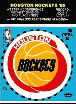1980-81 Fleer NBA Team Stickers #NNO Houston Rockets Logo (Blue) Front