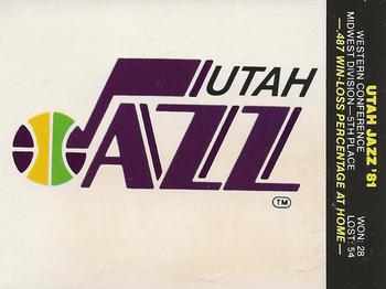1981-82 Fleer NBA Team Stickers #NNO Utah Jazz Logo Front