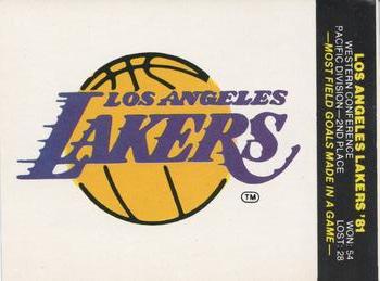 1981-82 Fleer NBA Team Stickers #NNO Los Angeles Lakers Logo Front