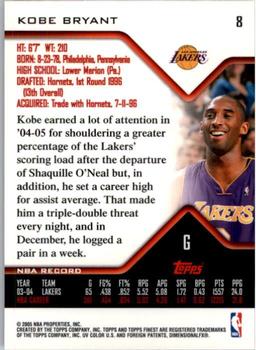 2004-05 Finest #8 Kobe Bryant Back