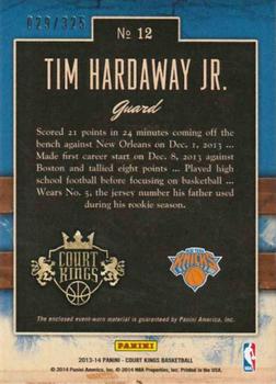 2013-14 Panini Court Kings - Art Nouveau Jerseys #12 Tim Hardaway Jr. Back