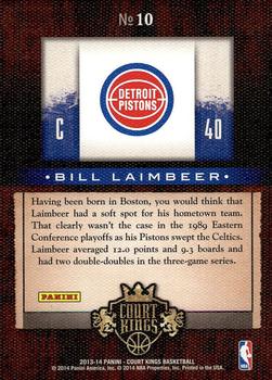 2013-14 Panini Court Kings - Expressionists #10 Bill Laimbeer Back