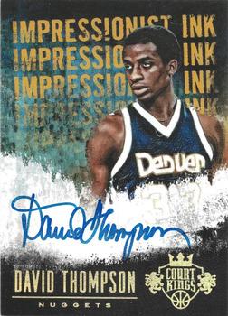 2013-14 Panini Court Kings - Impressionist Ink Autographs Gold #14 David Thompson Front