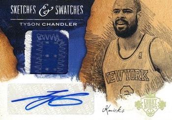 2013-14 Panini Court Kings - Sketches and Swatches Autographs Prime #10 Tyson Chandler Front