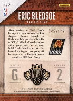 2013-14 Panini Court Kings - Squires #7 Eric Bledsoe Back