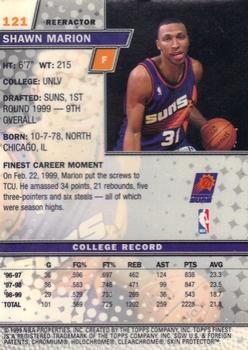 1999-00 Finest - Refractors #121 Shawn Marion Back