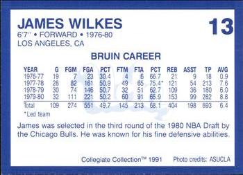 1991 Collegiate Collection UCLA #13 James Wilkes Back